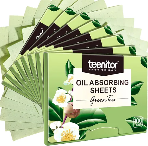 Miniatura 10 de Teenitor Hojas de secado de aceite para la cara, 400 hojas de té verde absorbentes de aceite hojas de papel secante para piel grasa, almohadillas