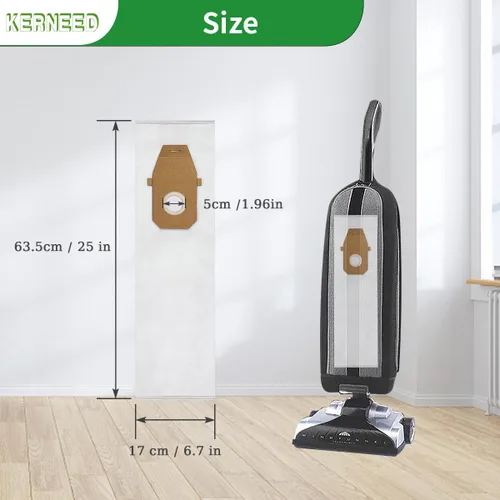 Miniatura 3 de Paquete de 8 bolsas de vacío HEPA tipo Q compatibles con aspiradoras Hoover Upright UH30010COM, parte de repuesto AH10000, parte 902419001