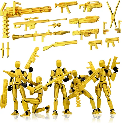Gatling Gun T13 Titan 13 Juego de Figuras de Acción【Ensamblado】, Figura de Acción de Robot Impresa en 3D robo 13 Juguetes Fidget de Acción Figura