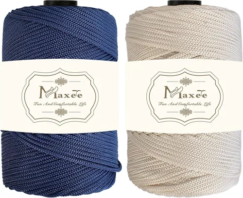 Miniatura 27 de Cordón de macramé premium de poliéster 3 mm × 218 yardas, cordón de macramé 100% polipropileno de 3 mm, ideal para crochet, colgadores de pared, 30