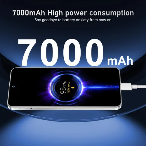 Miniatura 5 de Teléfono celular desbloqueado PMAX de 12 GB+512 GB, pantalla HD de 6.99 pulgadas, teléfonos Android 15 5G, batería 7000 mAh desbloqueado el Púrpura
