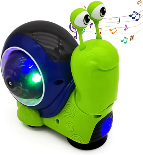 Miniatura 8 de Tipmant Cangrejo Eléctrico para Bebé y Niño Pequeño, Lindo Juguete de Vehículo de Animal Electrónico, Gatea, Reproduce Música, Luz Luminosa