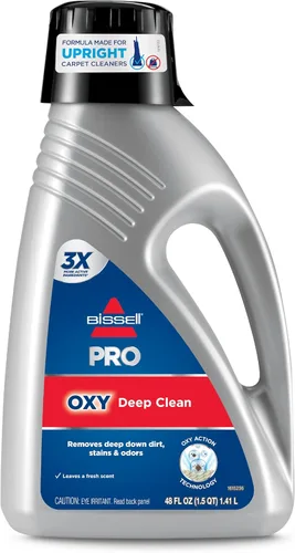 Bissell PRO OXY - Solución de limpieza profunda para alfombras, para uso en limpiadores verticales de alfombras, 48 onzas, elimina la suciedad, las