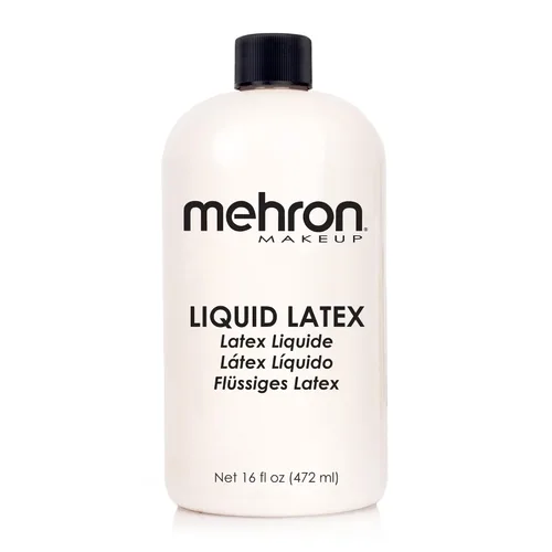 Miniatura 13 de Mehron - Látex líquido para maquillaje Maquillaje SFX Halloween Pegamento de látex para la piel Pegamento para prótesis 9 fl oz (266 ml)