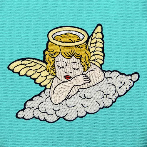 Miniatura 3 de ZEGINs Parche bordado de ángel dormido, insignia para planchar y coser