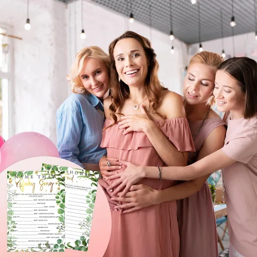 Miniatura 6 de Woodland - Juegos de baby shower, juegos de doble cara con nombre de esa canción de bebé y juego de peleas de bebé (paquete de 30) con 1 tarjeta