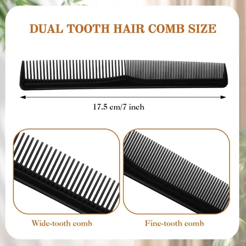 Miniatura 2 de Hestya Paquete de 36 peines de pelo a granel de 7 pulgadas, peine de corte de fibra de carbono, multiusos, para hombres y mujeres, peluquería