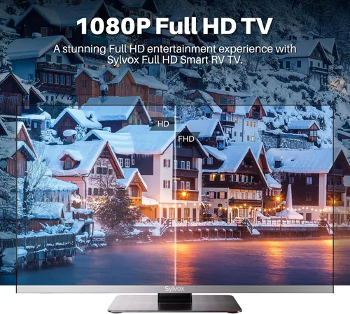 Miniatura 3 de SYLVOX Smart RV TV, televisores de 24 pulgadas con reproductor de DVD integrado, 12 voltios para autocaravana 1080P FHD, Google Smart aplicaciones