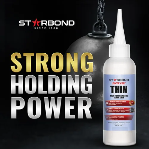 Miniatura 4 de Starbond Super Fast Thin Premium Instant CA (adhesivo de cianoacrilato) Super Glue Plus Extra Cap y micropuntas