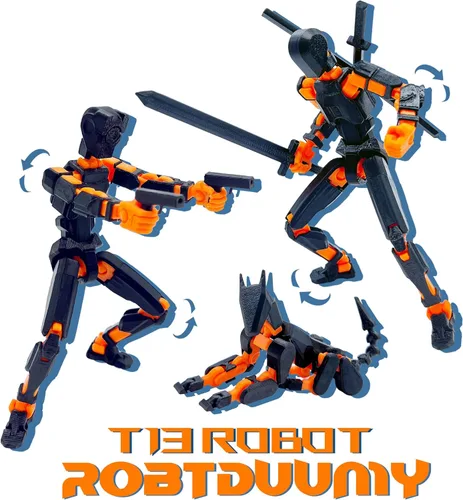 Miniatura 5 de Conjunto de figuras de acción 3D ROBTDUUMY T13 (montaje completado), figuras de acción Dummy Robot Titan 13, juguetes impresos en 3D con múltiples