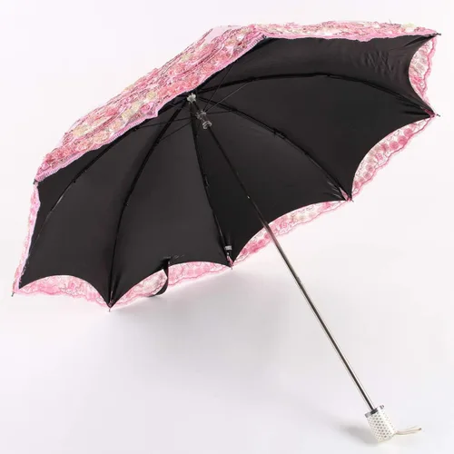 Miniatura 10 de Honeystore - Parasoles de encaje de flores para fiesta de boda, paraguas nupcial de encaje