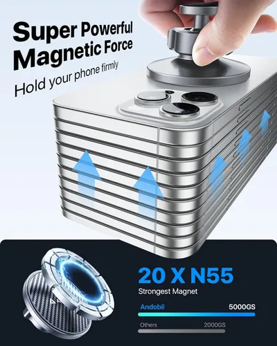 Miniatura 4 de andobil 3rd Gen Tesla Phone Mount 【Upgrade Adhesive & Upgrade Stongest Magnet】 Phone Holder for Tesla New Model Y Juniper Model 3, 360° Adjustable