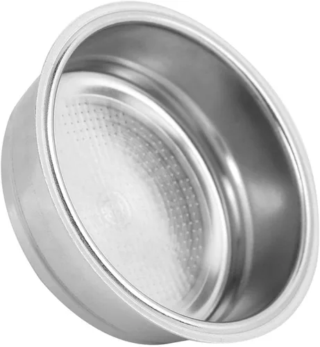 Cesta de filtro de café Colador de acero inoxidable, taza de 2.008 in de una sola capa no presurizada filtro apto para