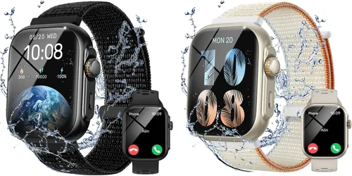 Parsonver Reloj inteligente, Alexa Bulit-in, GPS, llamadas Bluetooth, rastreador de actividad impermeable de 30M, paquete de 2