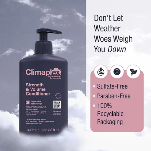 Miniatura 3 de Climaplex Champú y acondicionador para fuerza y volumen, añade cuerpo y brillo, desenredante, protege, hidratante, deja el cabello sedoso y suave