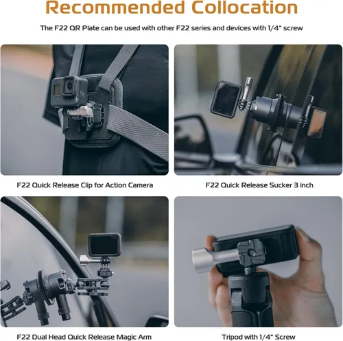 Miniatura 6 de ULANZI Falcam F22 Kit de liberación rápida para cámara de acción y DJI OSMO - Adaptador de montaje de cámara de acción de aluminio convertido a
