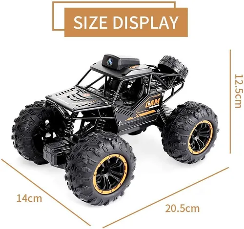 Miniatura 6 de Auto a control remoto 1:18 con cámara, aleación de alta velocidad, camión todoterreno de carreras rápidas, vehículo eléctrico de juguete para niños