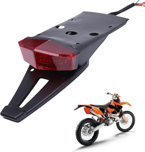 Miniatura 13 de Luz trasera LED roja de montaje en guardabarros trasero, lámpara de freno, señales de giro, luz de placa de matrícula para motocicleta todoterreno