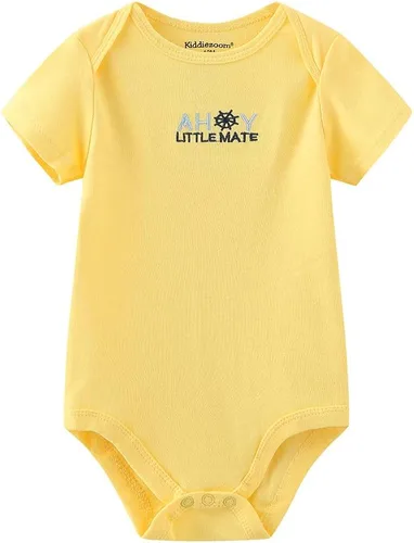 Miniatura 22 de Kiddiezoom Body unisex de manga corta para bebé, paquete de 5