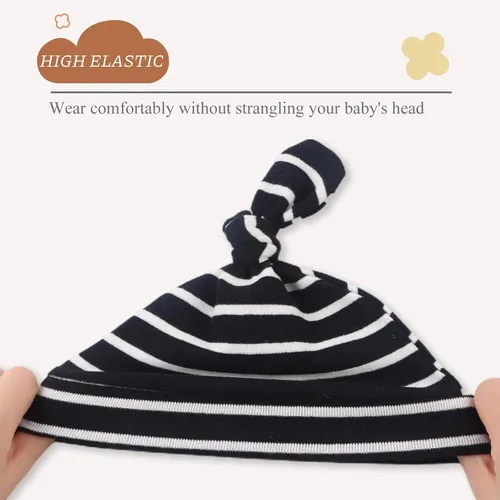 Miniatura 4 de Newborn Hats for Boys Cotton Newborn Beanies Autumn Winter Infant Baby Girls Hat 0-12 Months