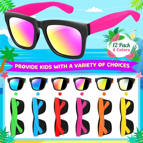 Miniatura 5 de INNOCHEER Gafas de sol para niños a granel, paquete de 12/24 gafas de sol para niños, regalos de fiesta, gafas de sol para niños con protección