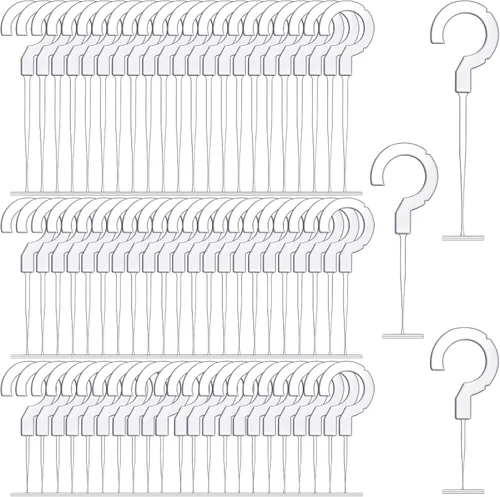 Tenare 1500 piezas de sujetadores de gancho en J de plástico para colgar ropa para etiquetas, púas de etiquetado estándar, 3 tamaños, 1.5, 2.2, 2.8