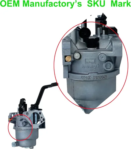 Miniatura 4 de YAMAKATO Carburador generador para Huayi P27-1C Generac GP5500 GP7500E GP8000E RS5500 GP6500 GP6500E... Reemplazar 0J58620157