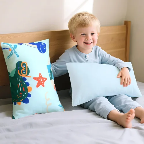 Miniatura 38 de UOMNY - Juego de 2 fundas de almohada para niños, 100 % algodón, funda de almohada, para almohadas de 5.1 x 7.1 pulgadas Búho