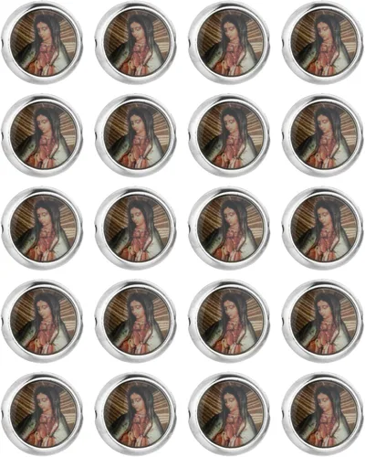 Miniatura 6 de COTTVOTT 20 cuentas espaciadoras de Nuestra Señora de Guadalupe de San Judas para bricolaje, rosario, collar, pulsera, joyería, abalorios, parte
