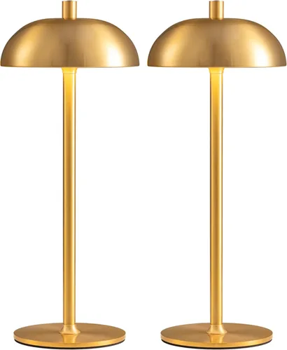 Miniatura 12 de Juego de 2 lámparas de mesa LED inalámbricas pequeñas de 12 pulgadas, lámpara de escritorio portátil impermeable, luces de batería recargable