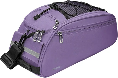 Miniatura 11 de MOSISO Bolsa de maletero para bicicleta, bolsa impermeable para asiento trasero de bicicleta, bolsa de almacenamiento para el sillín, bolsa