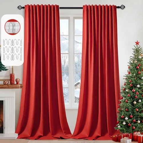 Miniatura 46 de MIULEE Cortinas opacas con pestaña trasera de 63 pulgadas de largo, juego de 2 paneles para sala de estar, dormitorio, privacidad, bolsillo