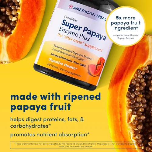 Miniatura 3 de American, Suplemento Multi-Enzyme-Plus, Super Papaya, 360 unidades, 043653, 1, 1