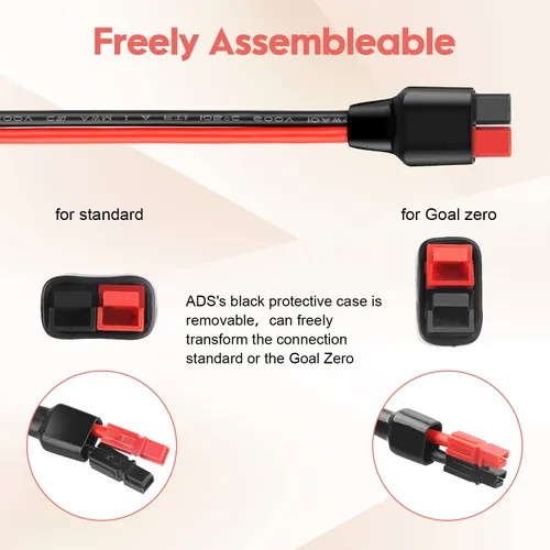 Miniatura 3 de Kit de conector de cable de panel solar 10 AWG, compatible con conector solar y conector Anderson para RV, Goal Zero Yeti, Renogy generador solar