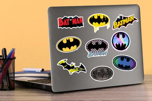 Miniatura 5 de Batman - Paquete de 100 calcomanías de vinilo de lujo troqueladas para laptop, botella de agua, álbumes de recortes, tableta, interior y exterior