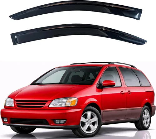 Miniatura 316 de KPY Visor de ventana compatible con Hyundai Tucson 2021-2025, 4 piezas de deflector de ventilación para ventana lateral, estilo Mugen, protector