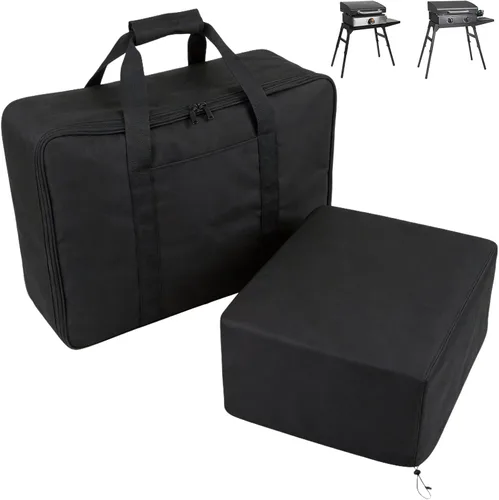 Miniatura 9 de BQMAX Bolsa de transporte para plancha Blackstone 17/22 con capucha y soporte, compatible con Blackstone 5035 bolsa de transporte para parrilla negra