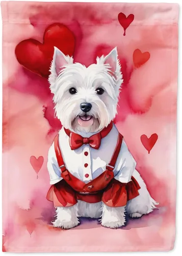 Miniatura 81 de Caroline's Treasures DAC5292CHF - Bandera de Border Collie My Valentine House para porche, grande, con manga para porche, para colgar en la pared