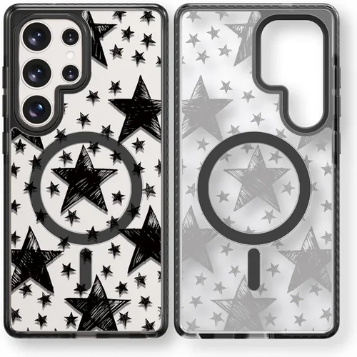 Miniatura 143 de Rosarnnah Funda compatible con Samsung Galaxy S24 Ultra, bonita estética, a la moda, divertida funda con estampado de gatito y gato, duradera a