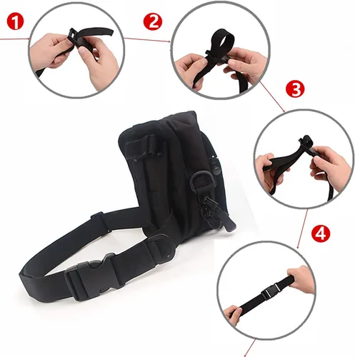 Miniatura 8 de Bolsa de tiza para escalada en roca, bolsas de tiza Bouldering con cinturón de clip rápido y 3 bolsillos, gran equipo para escalada en roca