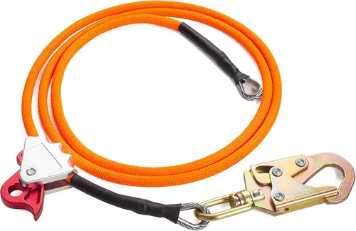 Miniatura 8 de Kit de línea de acero de 1/2 "x 8' para árboles trepadores Cordón ajustable con núcleo de acero para escalada de árboles, arnés de cordón Flipline