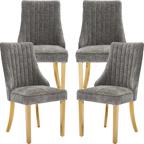 Miniatura 21 de ODUSE-DAILY Juego de 2 sillas de comedor de mediados del siglo en color beige, juego de 2 sillas modernas para cocina y comedor, sillas tapizadas