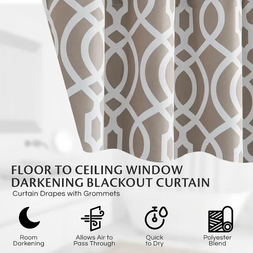 Miniatura 4 de Cortina opaca de 54 x 84 pulgadas, reducción de ruido, aislamiento térmico, cortinas de oscurecimiento de habitación para dormitorio y sala