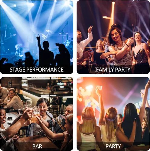 Miniatura 7 de Paquete de 2 luces estroboscópicas de discoteca para fiesta, 32 mini luces LED estroboscópicas para fiestas, luces estroboscópicas enchufables