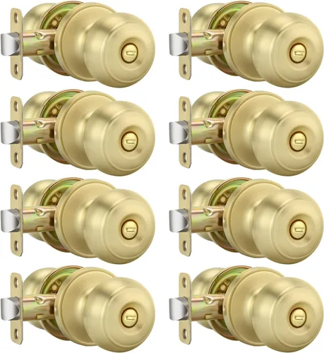 Miniatura 43 de Goldenwarm - Perillas interiores de puerta de bronce aceitado, perillas para puerta de dormitorio, pomo de puerta de bronce con privacidad, perilla