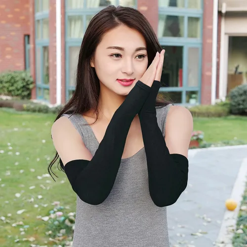 Miniatura 4 de Guantes Bellady para exteriores, manga larga, bloqueadores del sol, sin dedos para mujer