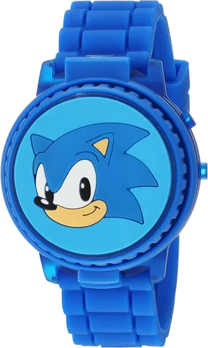 Miniatura 2 de Sonic The Hedgehog SNC4020 Reloj de cuarzo azul con pantalla digital para niños, Azul Patchwork