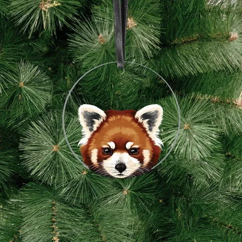 Miniatura 3 de WIRESTER Adornos colgantes para árbol de Navidad, fiestas, automóvil, hogar, oficina, decoración grande de acrílico de 3 pulgadas, listo para Panda