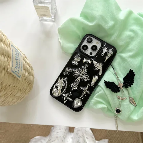 Miniatura 2 de Roemary Funda retro para iPhone 14 Pro Max, para iPhone 14 Pro Max con diseño de ángel, diseño de moda, funda protectora de TPU suave para iPhone
