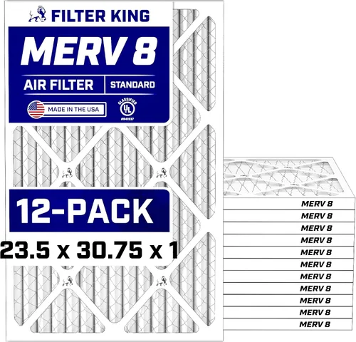 Miniatura 249 de Filter King Filtro de aire de 5.88 x 12.13 x 1 (MERV 8) (paquete de 12) filtros de horno de CA para control de polvo y alergias, fabricados en EE.